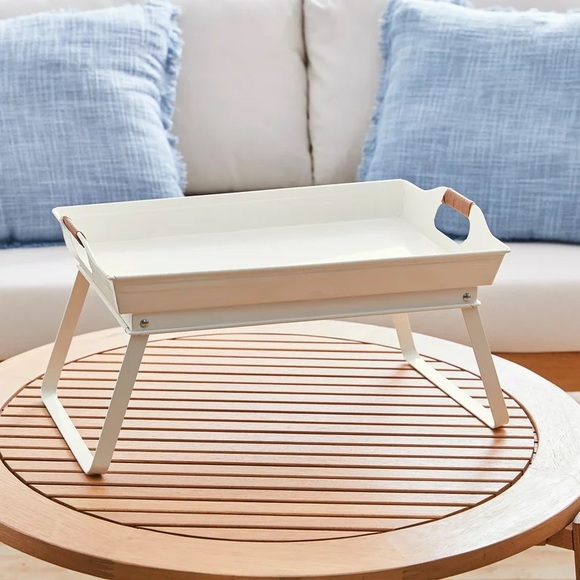 BHG White Rectangle Galvanized Steel Bed Serving Tray, 18.7 in L x 12.2 in - Picture 2 of 7